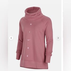 NWT Nike Women's Get Fit Funnel-Neck Pink Sweatshirt (CU5659-614)